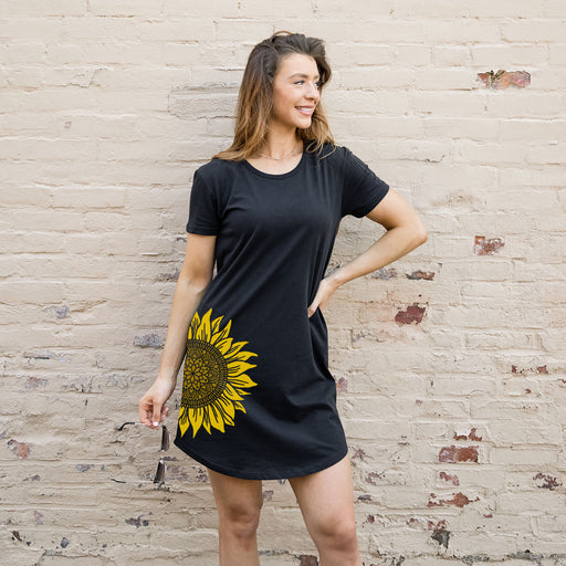 Sunflower Mandala - Women's Short Sleeve Dress