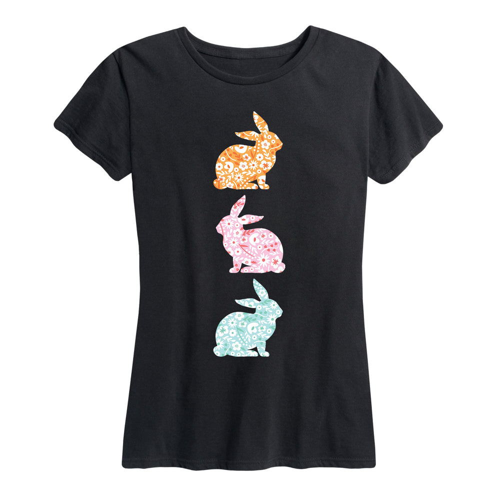 Stacked Patterned Bunnies - Women's Short Sleeve T-Shirt