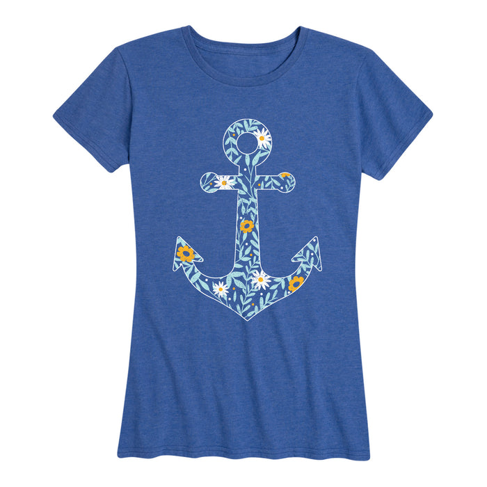 Floral Anchor - Women's Short Sleeve T-Shirt 