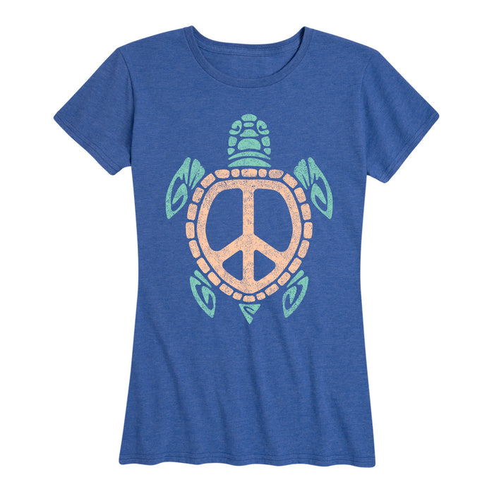 Peace Sign Sea Turtle - Women's Short Sleeve T-Shirt