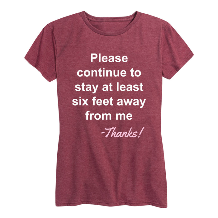 Stay Six Feet Away From Me - Women's Short Sleeve T-Shirt