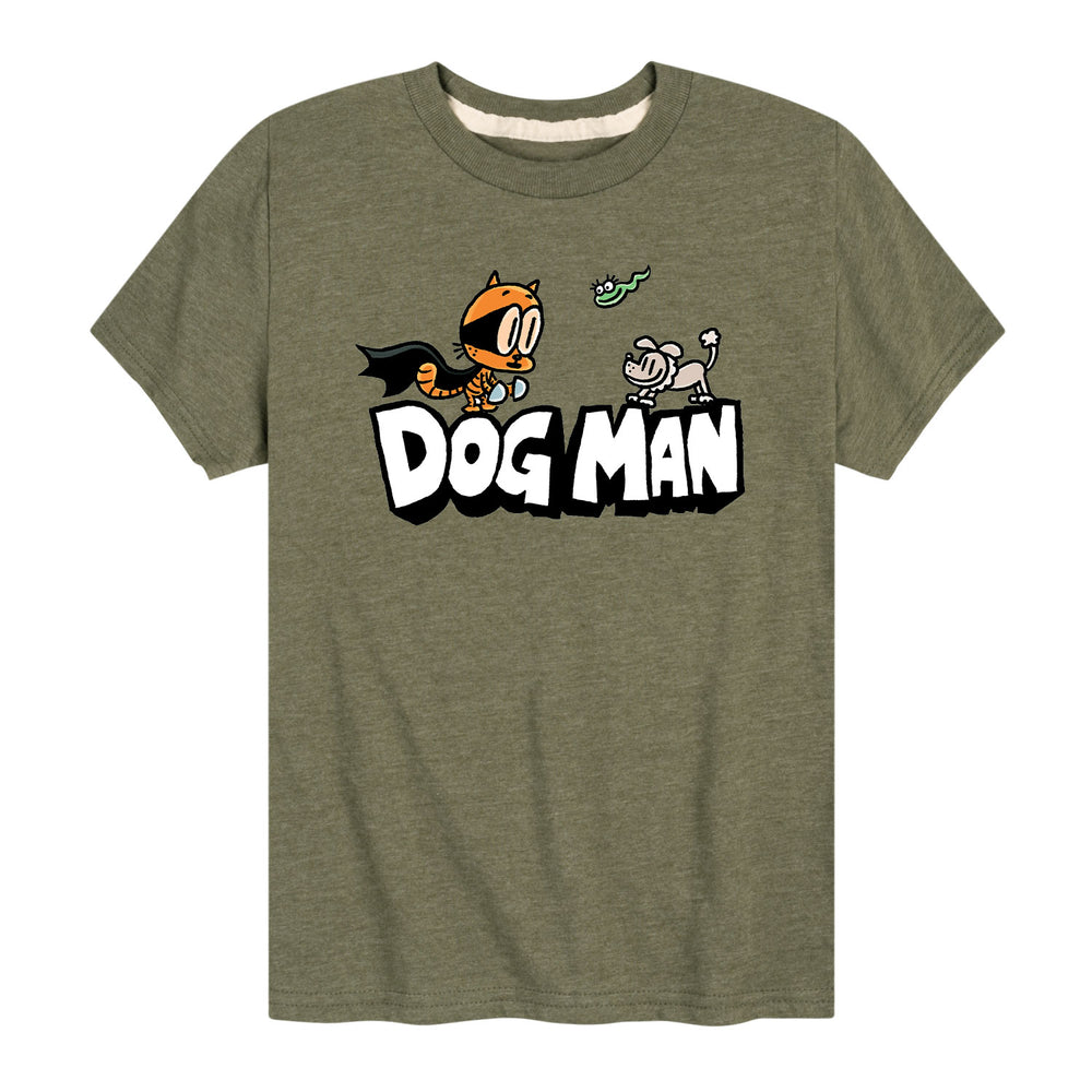 Petey with Dog Man - Youth & Toddler Short Sleeve T-Shirt