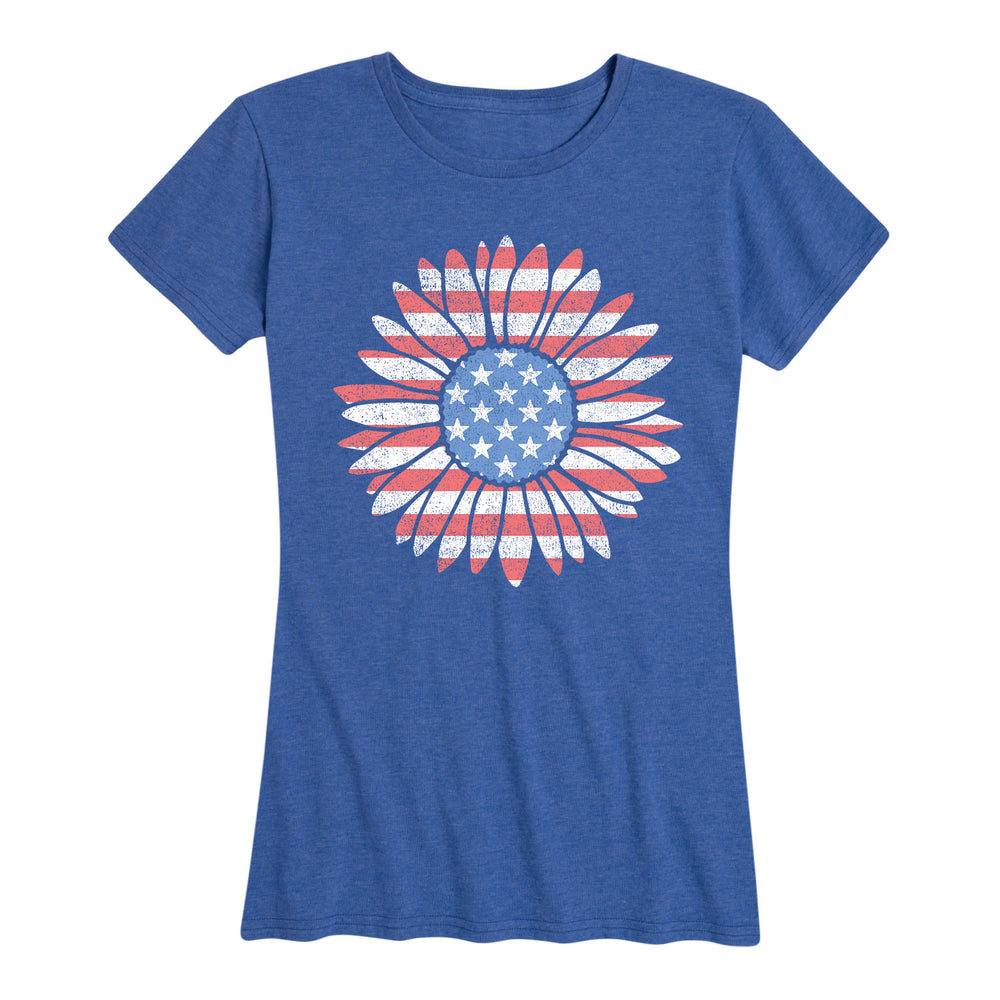 Daisy USA Flag - Women's Short Sleeve T-Shirt
