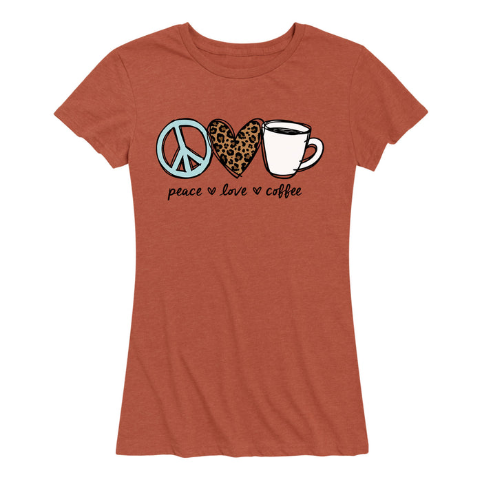 Peace Love Coffee - Women's Short Sleeve T-Shirt