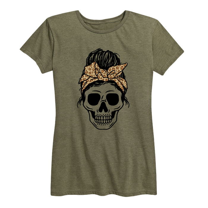 Leopard Bandana Skull - Women's Short Sleeve T-Shirt