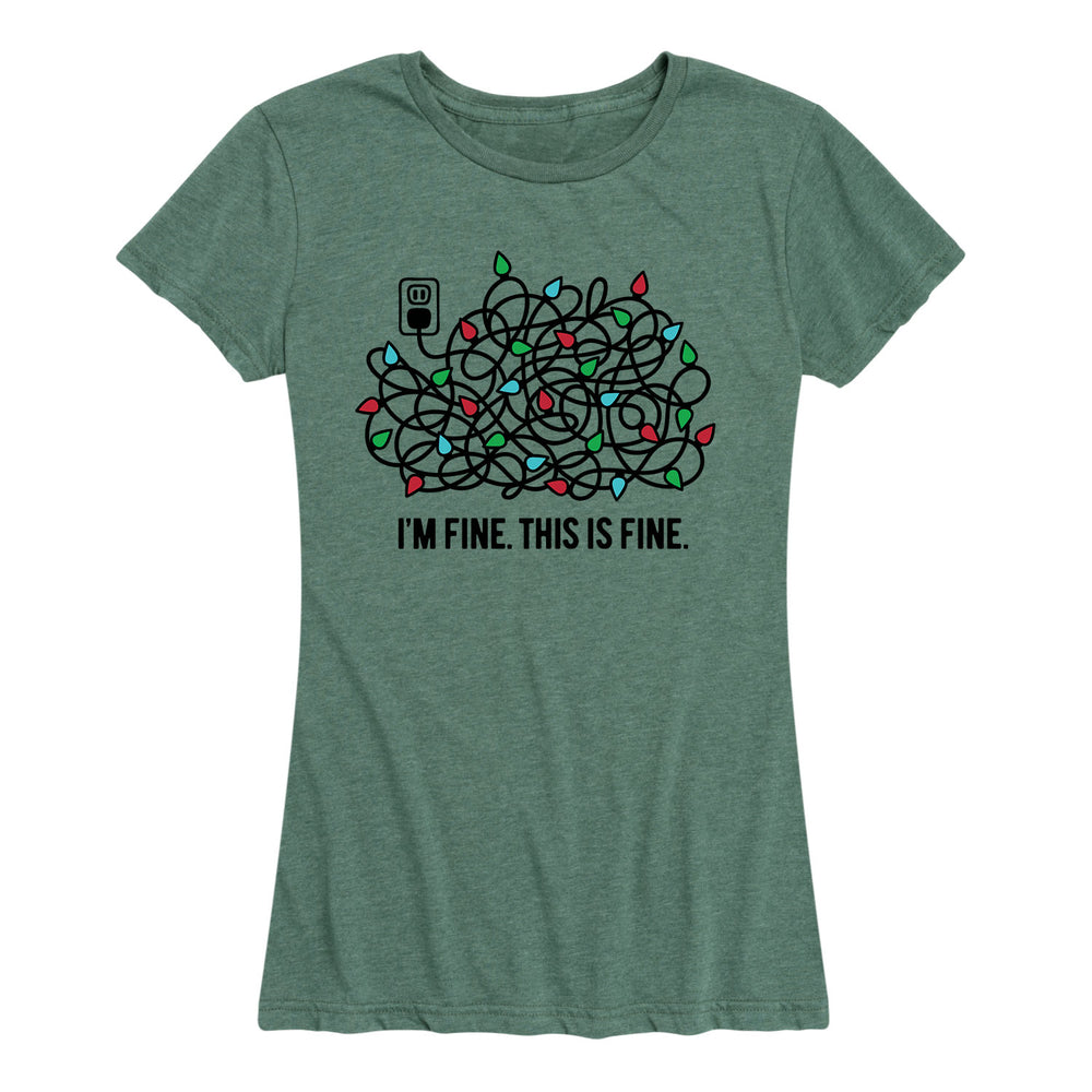 I'm Fine This Is Fine Christmas Lights - Women's Short Sleeve T-Shirt