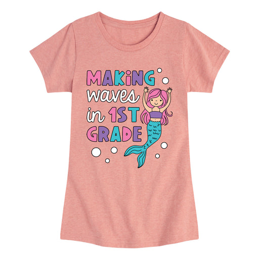 Making Waves In First Grade - Youth & Toddler Girls Short Sleeve T-Shirt