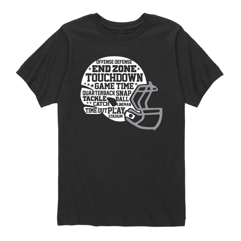 Football Helmet Phrases - Youth & Toddler Short Sleeve T-Shirt