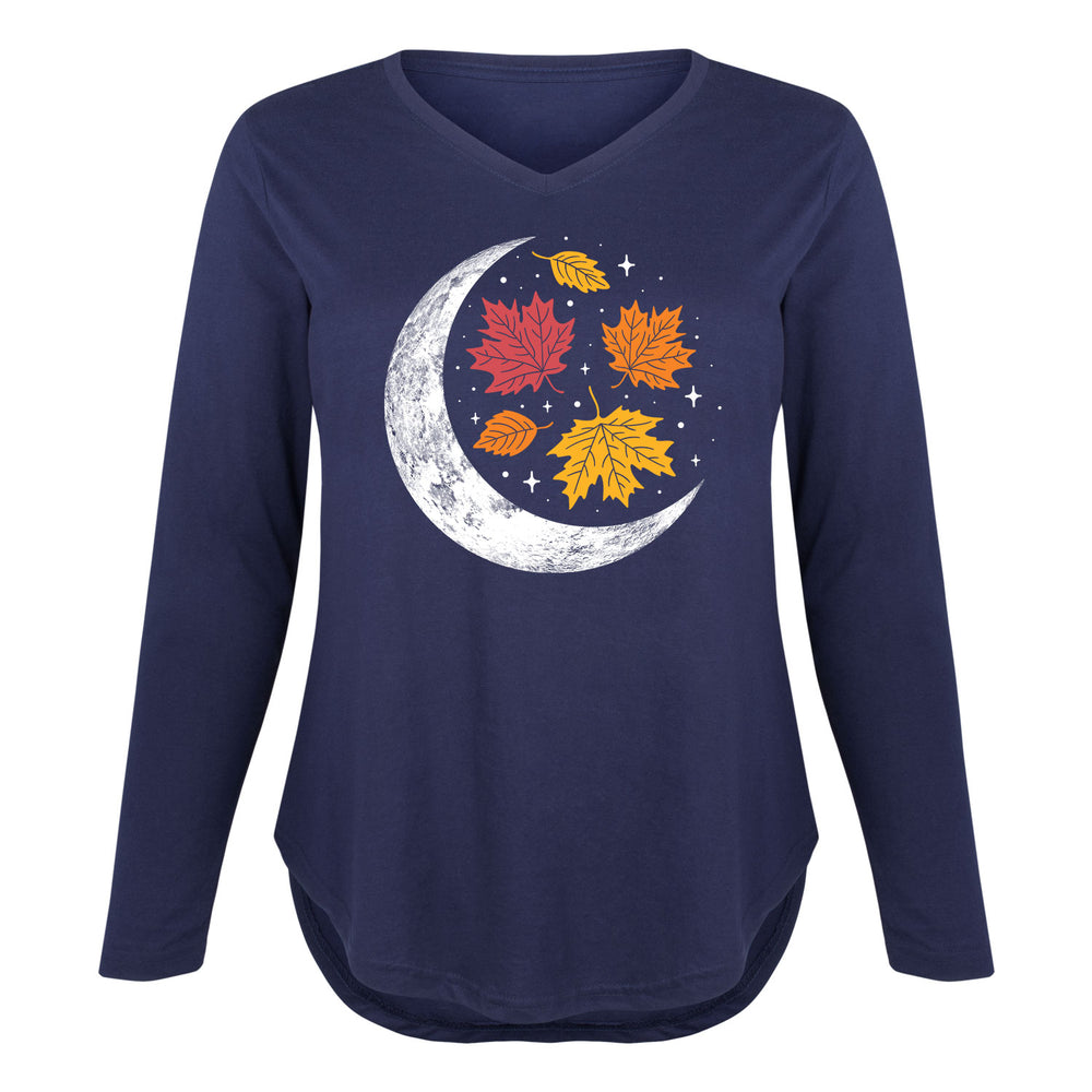 Fall Crescent Moon - Women's Plus Size Long Sleeve T-Shirt