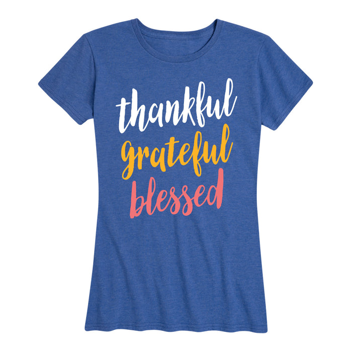 Thankful Grateful Blessed - Women's Short Sleeve T-Shirt