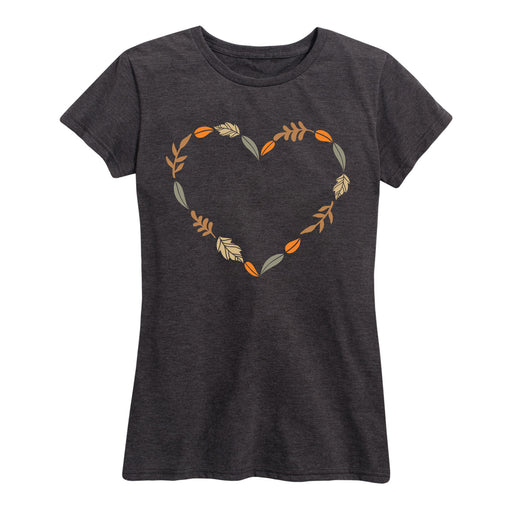 Leaf Heart-Women's Short Sleeve T-Shirt