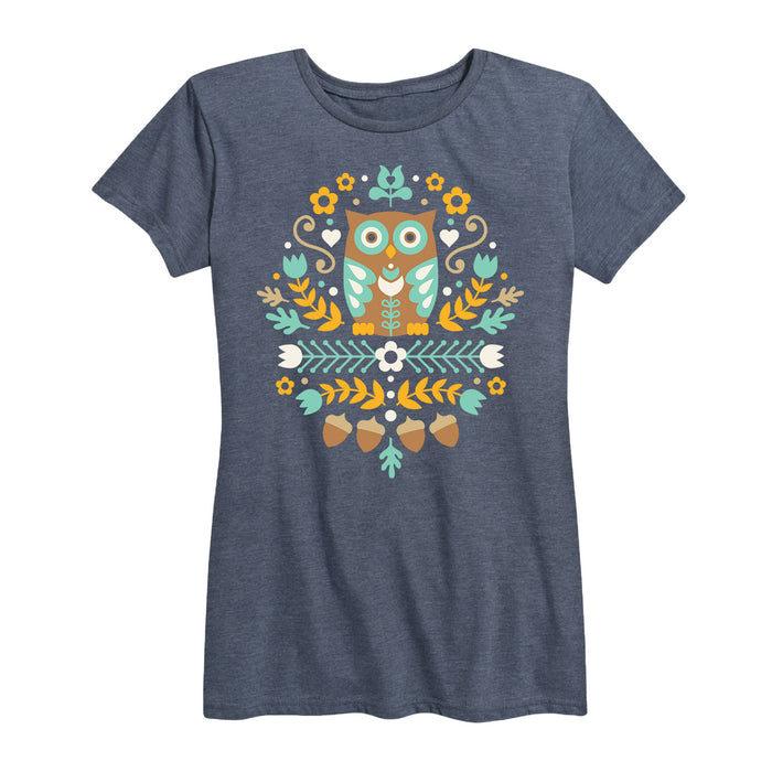 Scandinavian Folk Owl - Women's Short Sleeve T-Shirt