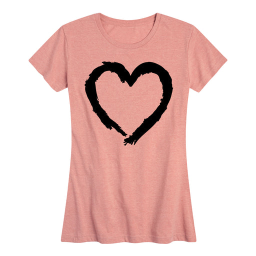 Paintbrush Stroke Heart - Women's Short Sleeve T-Shirt