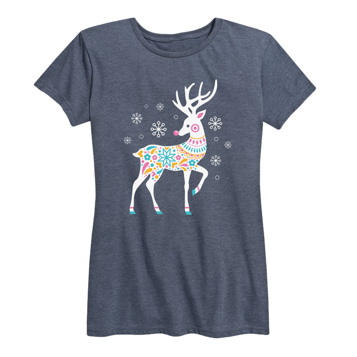 Colorful Nordic Reindeer - Women's Short Sleeve T-Shirt