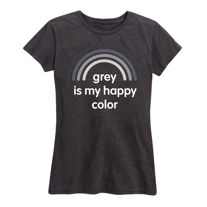 Grey Happy Color - Women's Short Sleeve T-Shirt