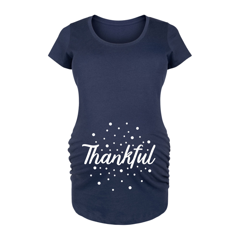 Thankful - Women's Maternity Scoop Neck Graphic T-Shirt