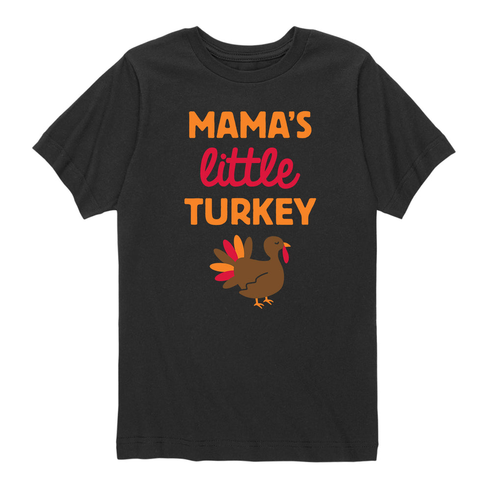 Mama's Little Turkey - Toddler And Youth Short Sleeve Graphic T-Shirt