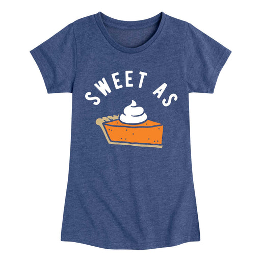 Sweet As Pumpkin Pie - Toddler And Youth Girls Short Sleeve Graphic T-Shirt