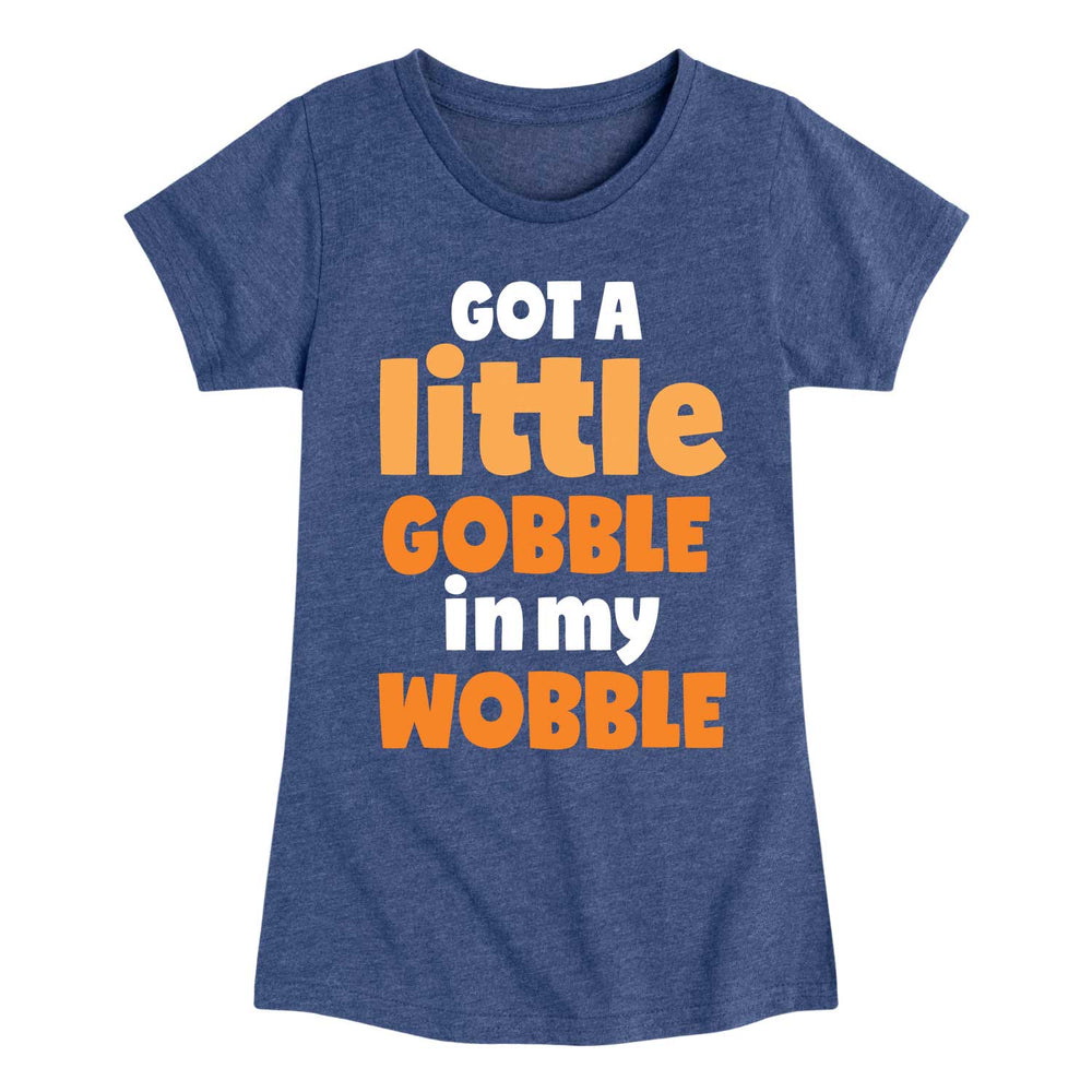 Gobble In My Wobble - Toddler And Youth Girls Short Sleeve Graphic T-Shirt