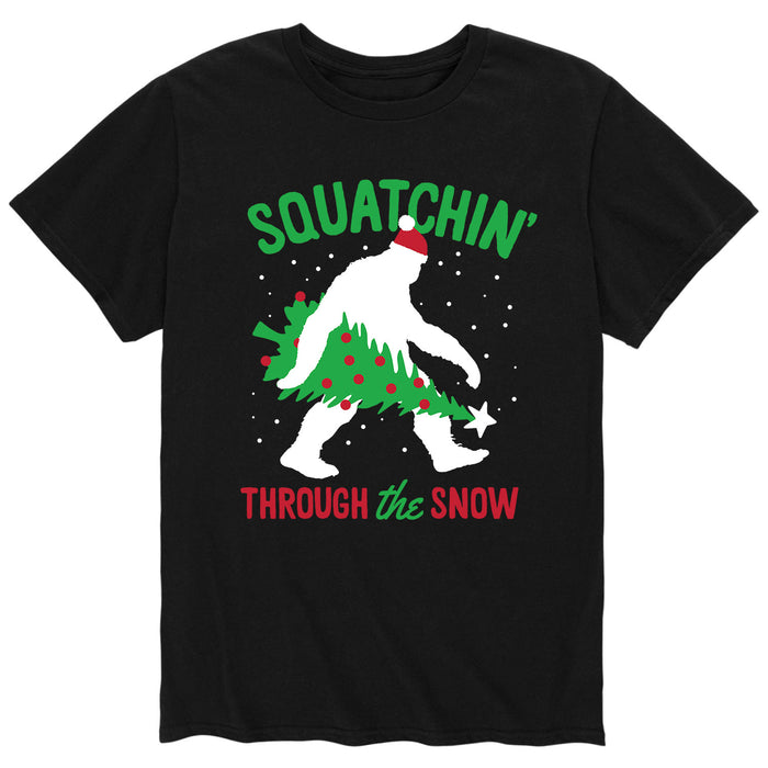 Squatchin' Through the Snow - Men's Short Sleeve T-Shirt