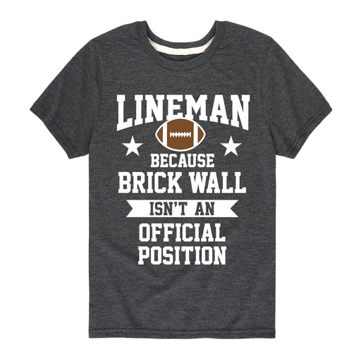 Lineman Brick Wall - Youth & Toddler Short Sleeve T-Shirt