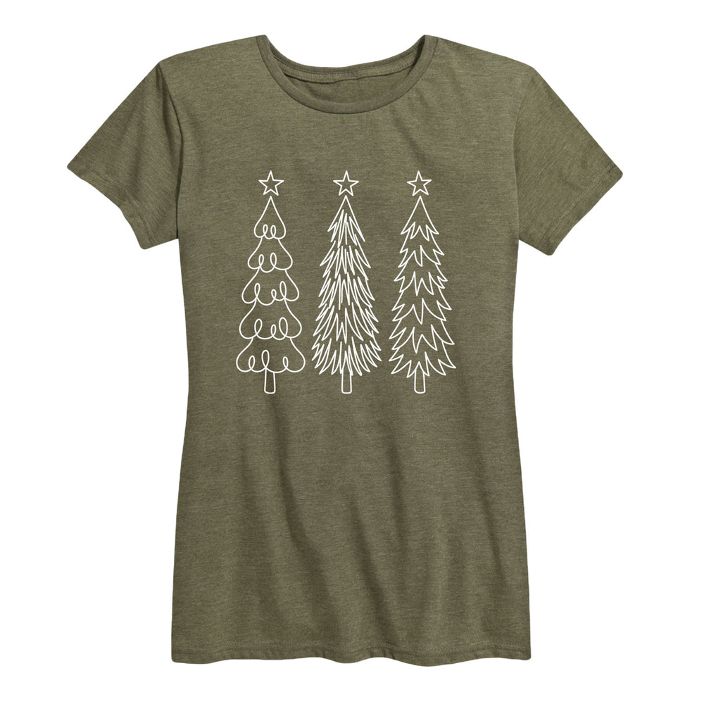 Rustic Tall Christmas Trees - Women's Short Sleeve T-Shirt