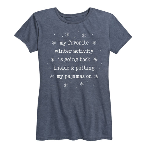 My Favorite Winter Activity - Women's Short Sleeve T-Shirt