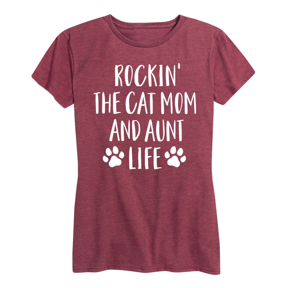 Rockin' Cat Mom Aunt Life - Women's Short Sleeve T-Shirt