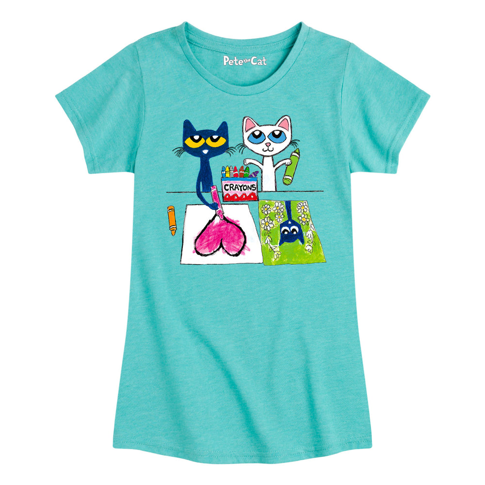 Pete And Calli Drawing - Youth & Toddler Girls Short Sleeve T-Shirt