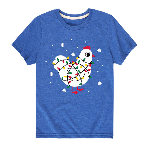 Chicken Christmas Lights - Youth & Toddler Short Sleeve T-Shirt
