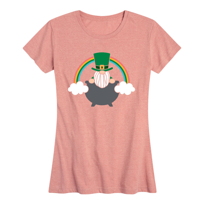 Leprechaun Gnome Rainbow - Women's Short Sleeve T-Shirt