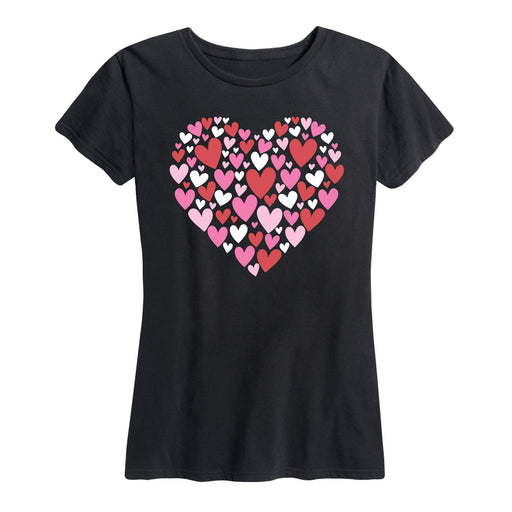 Hearts in Heart Pattern - Women's Short Sleeve T-Shirt