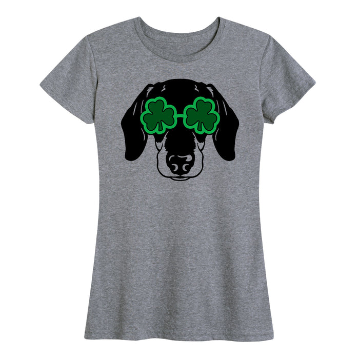 Dog With Clover Sunglasses - Women's Short Sleeve T-Shirt
