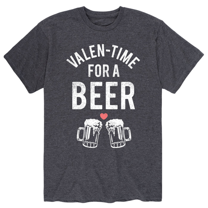 Valen-Time For A Beer - Men's Short Sleeve T-Shirt