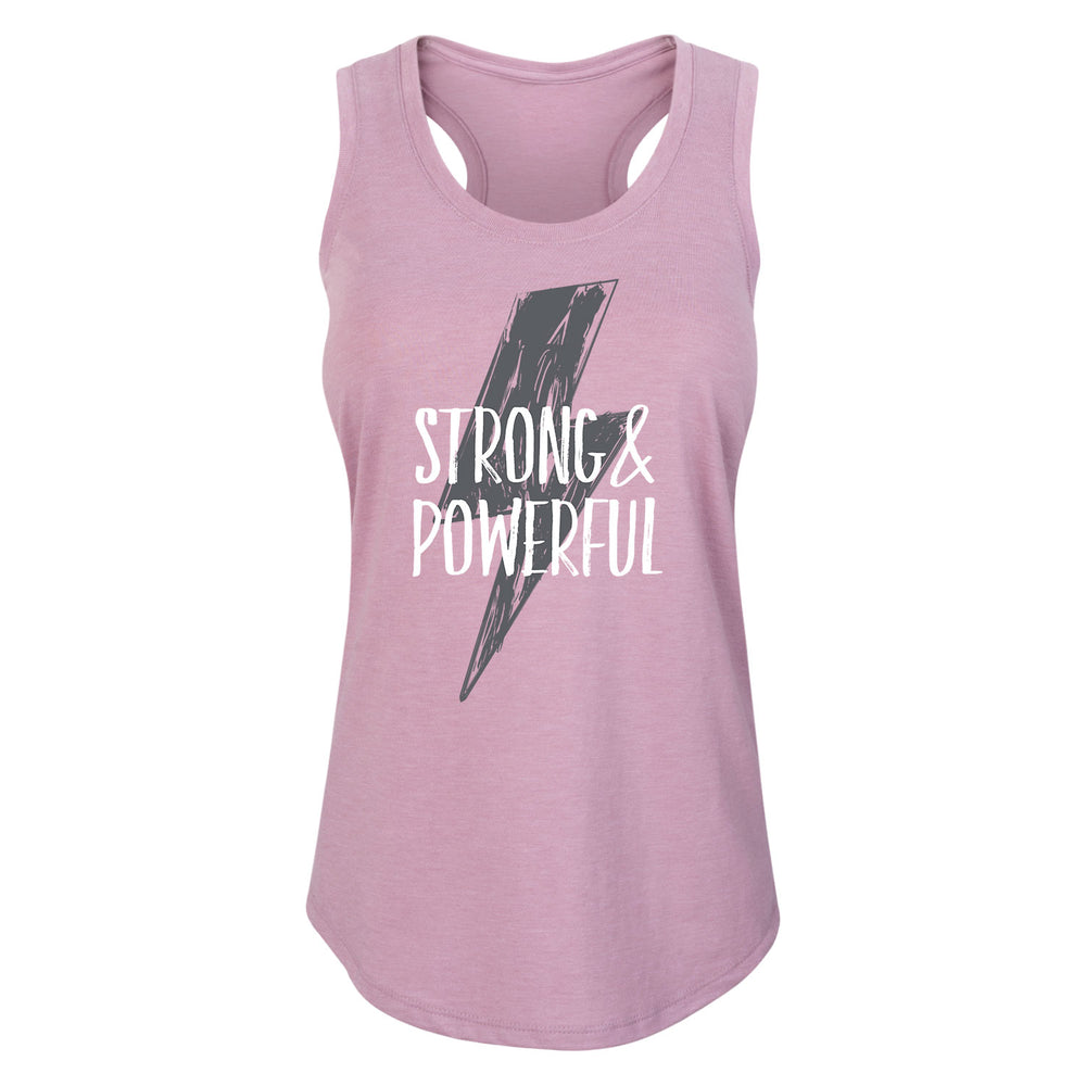 Strong And Powerful - Women's Racerback Tank