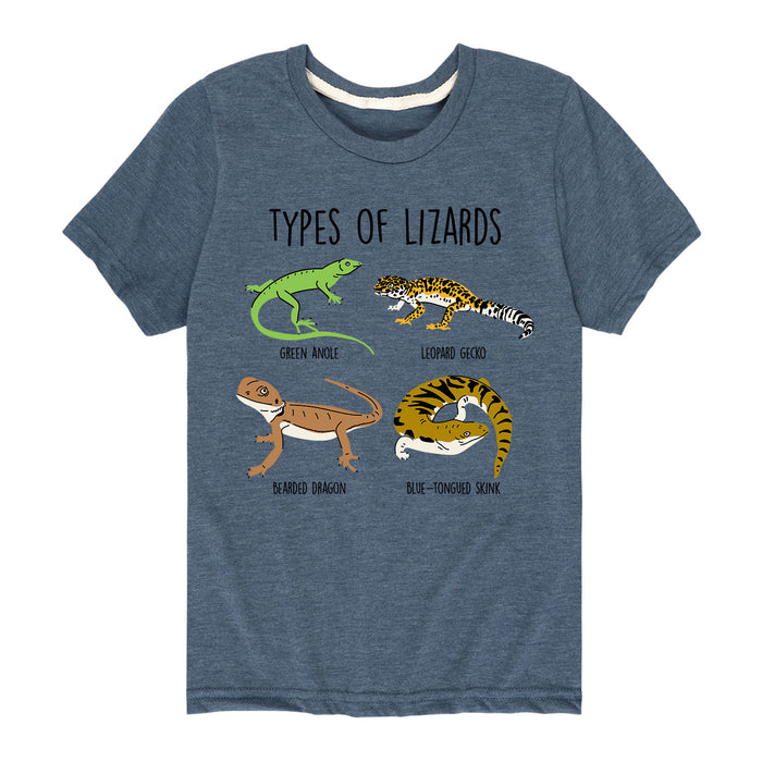 Types Of Lizards - Youth & Toddler Short Sleeve T-Shirt