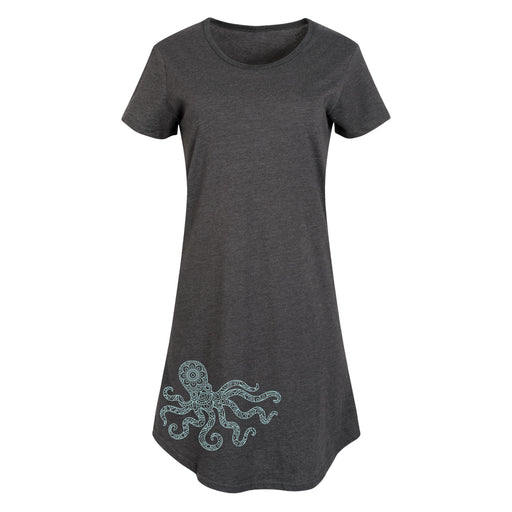 Mandala Octopus - Women's Short Sleeve Dress