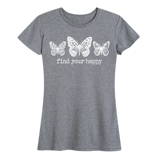 Find Your Happy Butterflies - Women's Short Sleeve T-Shirt
