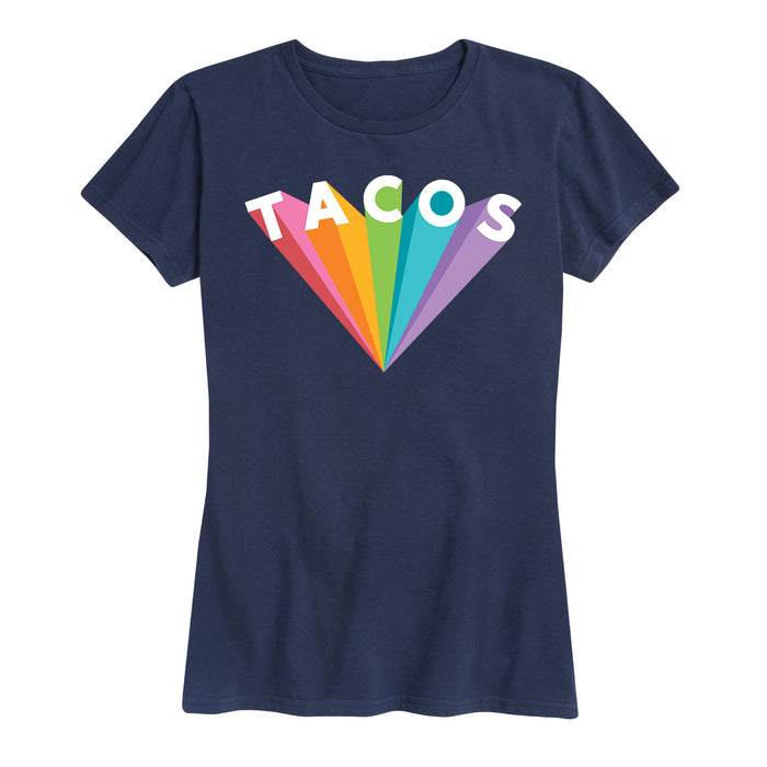 Tacos Colorful Rays - Women's Short Sleeve T-Shirt