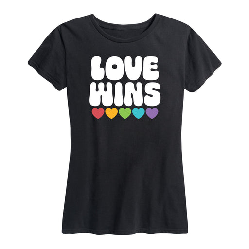 Love Wins Rainbow Hearts - Women's Short Sleeve Graphic T-Shirt