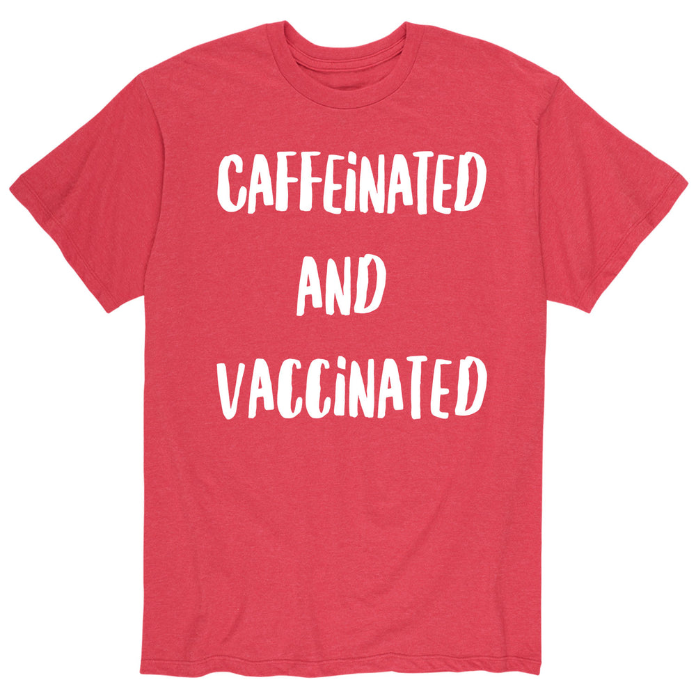 Caffinated and Vaccinated - Men's Short Sleeve Graphic T-Shirt