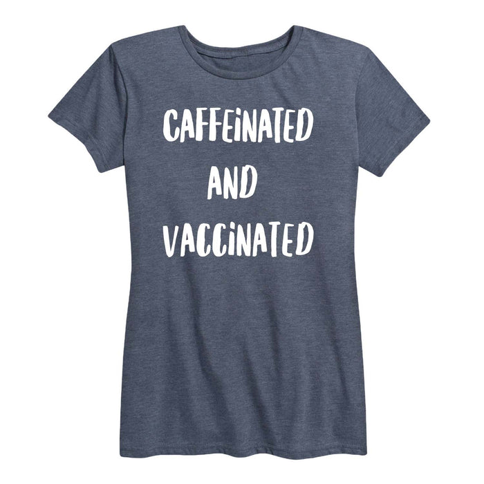 Caffinated and Vaccinated - Women's Short Sleeve Graphic T-Shirt