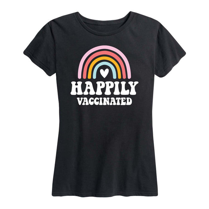 Happily Vaccinated - Women's Short Sleeve Graphic T-Shirt