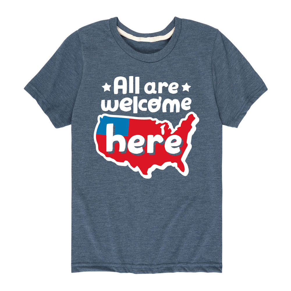 All are Welcome Here-Youth & Toddler Short Sleeve T-Shirt