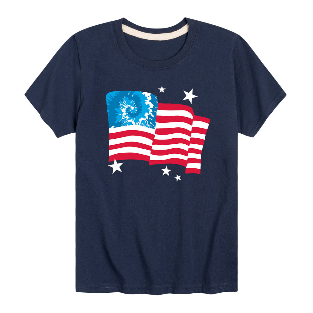 Tie Dye Flag-Youth & Toddler Short Sleeve T-Shirt
