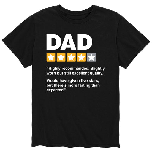 Dad Star Rating - Men's Short Sleeve Graphic T-Shirt