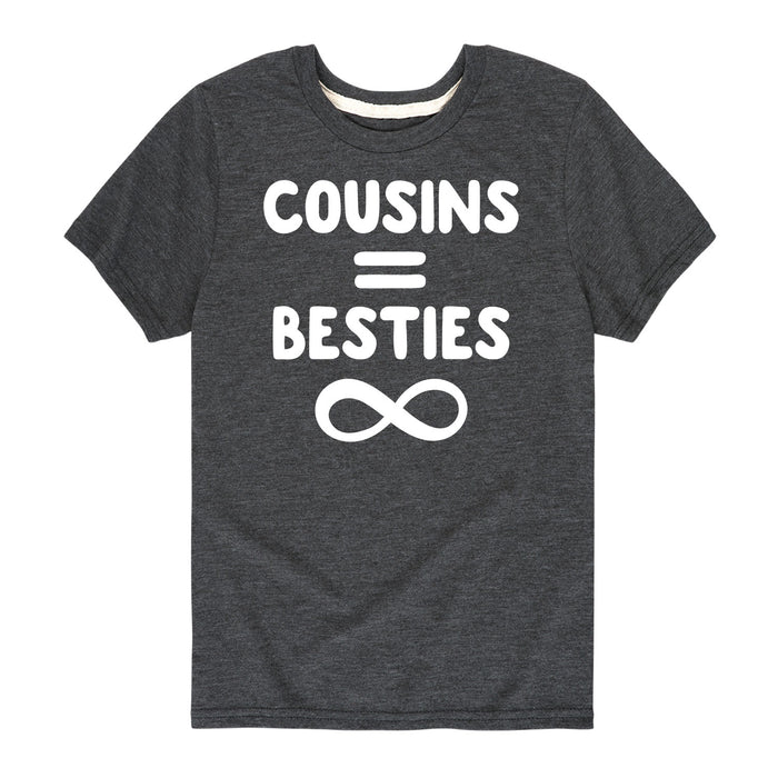 Cousins Equals Besties Forever - Toddler and Youth Short Sleeve T-Shirt