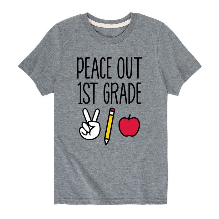 Peace Out 1st Grade - Toddler and Youth Short Sleeve T-Shirt