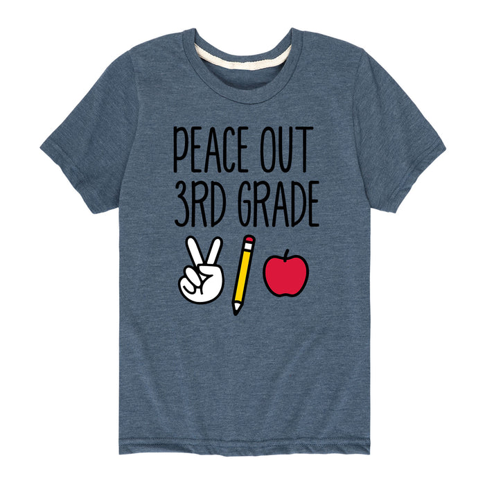 Peace Out 3rd Grade - Toddler and Youth Short Sleeve T-Shirt