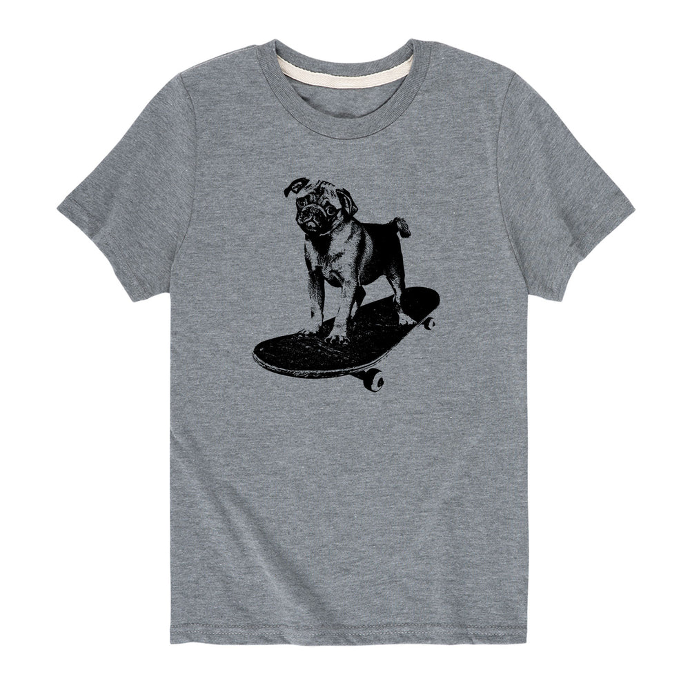 Skateboard Pug - Youth & Toddler Short Sleeve T-Shirt